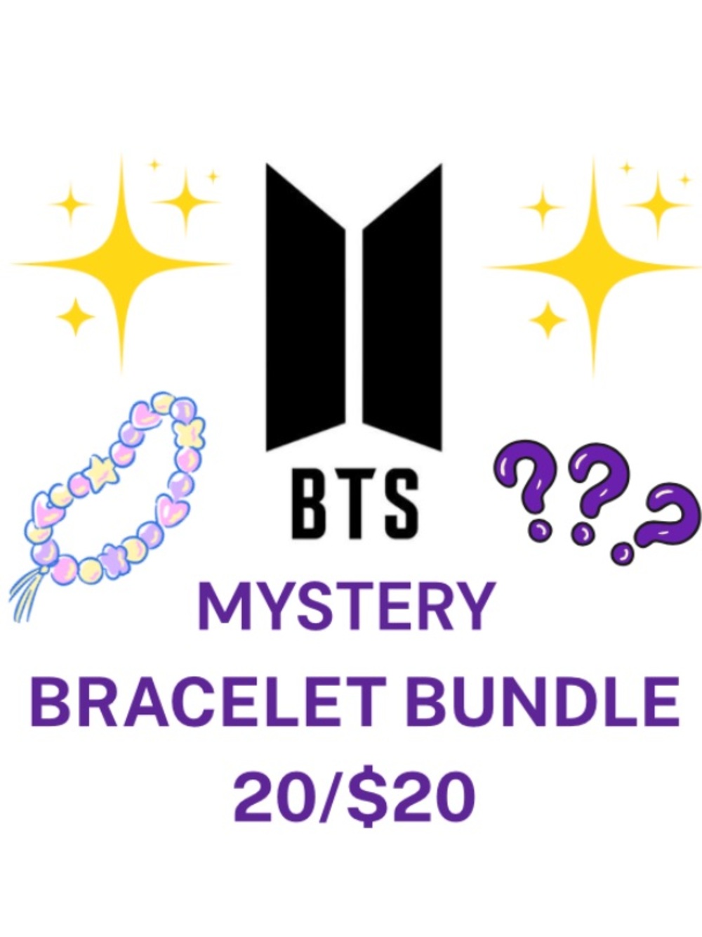 BTS MYSTERY BRACELET BUNDLE 20pcs/$20